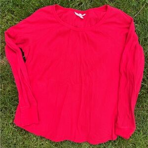 Victoria's Secret Red Long Sleeve Relaxed Blouse